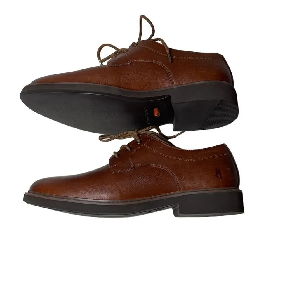 Hush Puppies Men’s Lace Up Brown Loafers. Size 10.5 Wide.